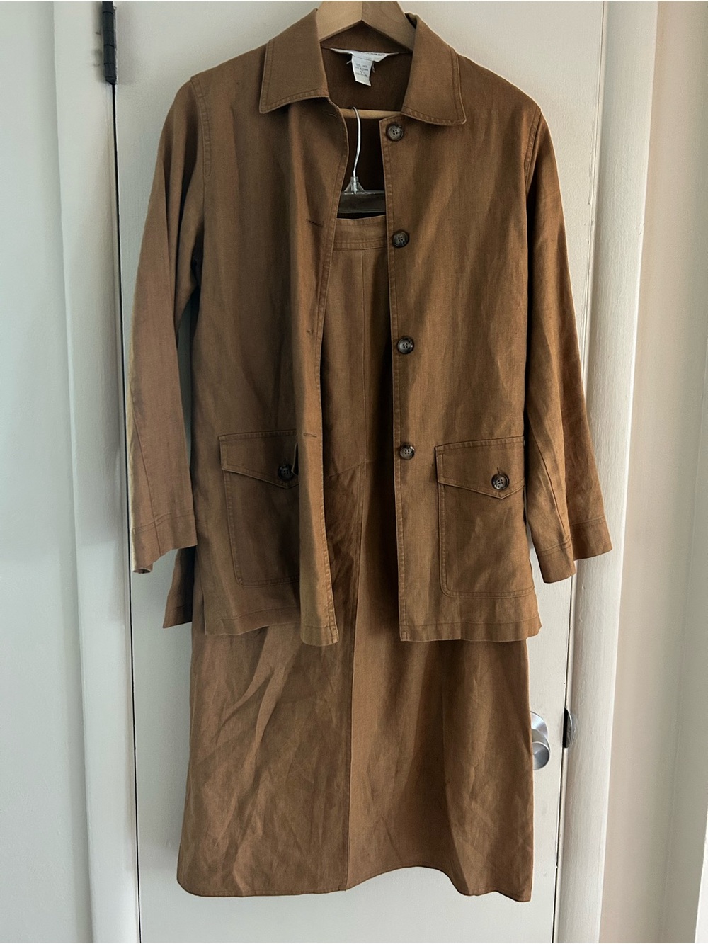 VTG Casual Corner Linen Shirt in Light Brown